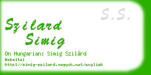 szilard simig business card