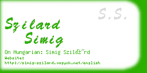 szilard simig business card